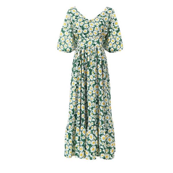party dresses daisy print green for women 2021 femme robe fashion v neck half puff sleeve a line midi dress holiday vacation robes, White;black
party dresses daisy print green for women 2021 femme robe fashion v neck half puff sleeve a line midi dress holiday vacation robes, White;black