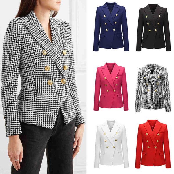 fashion suits blazers 2021 spring and summer fashion women's casual long sleeve slim thousand bird lattice coat, White;black
fashion suits blazers 2021 spring and summer fashion women's casual long sleeve slim thousand bird lattice coat, White;black