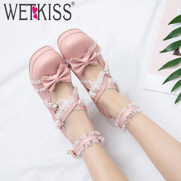 dress shoes wetkiss princess style lace butterfly knot woman ankle strap mary janes thick high heels pumps platform shoe girls, Black
dress shoes wetkiss princess style lace butterfly knot woman ankle strap mary janes thick high heels pumps platform shoe girls, Black