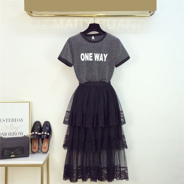 summer women fashion short sleeves letter t-shirt + layered mesh skirt 2 pcs sets female causal suits a1274 210428, White
summer women fashion short sleeves letter t-shirt + layered mesh skirt 2 pcs sets female causal suits a1274 210428, White