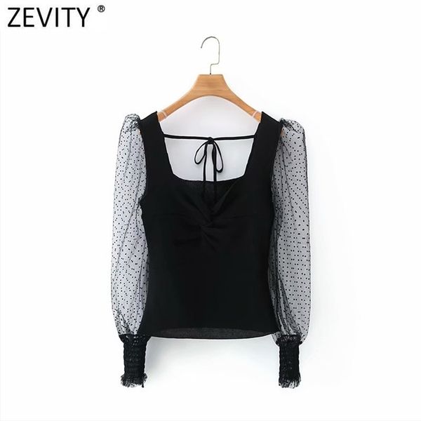 spring women sweet dots mesh sleeve patchwork short knitting blouse femme knotted slim shirt chic blusas ls7566 210420, White
spring women sweet dots mesh sleeve patchwork short knitting blouse femme knotted slim shirt chic blusas ls7566 210420, White