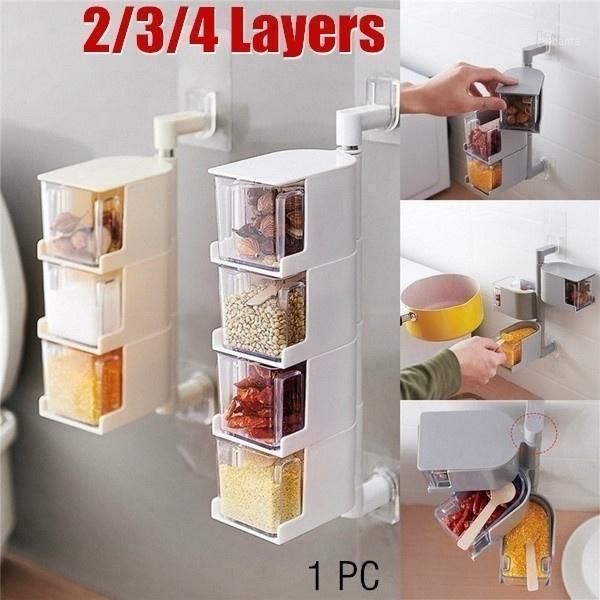 storage bottles & jars 2/3/4layers creative rotary seasoning box food drawer type pot kitchen accessories
storage bottles & jars 2/3/4layers creative rotary seasoning box food drawer type pot kitchen accessories