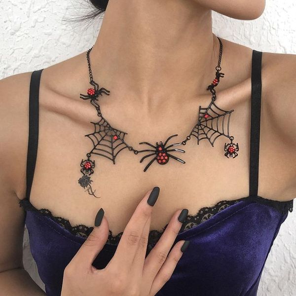 chokers gothic spider web necklace for women short clavicle chain punk hip hop rock street halloween gift jewelry wholesale, Golden;silver
chokers gothic spider web necklace for women short clavicle chain punk hip hop rock street halloween gift jewelry wholesale, Golden;silver