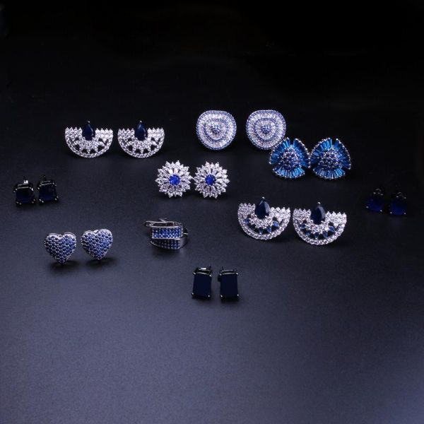 stud dark blue earrings cubic zirconia white rhodium plate party for women gift, Golden;silver
stud dark blue earrings cubic zirconia white rhodium plate party for women gift, Golden;silver