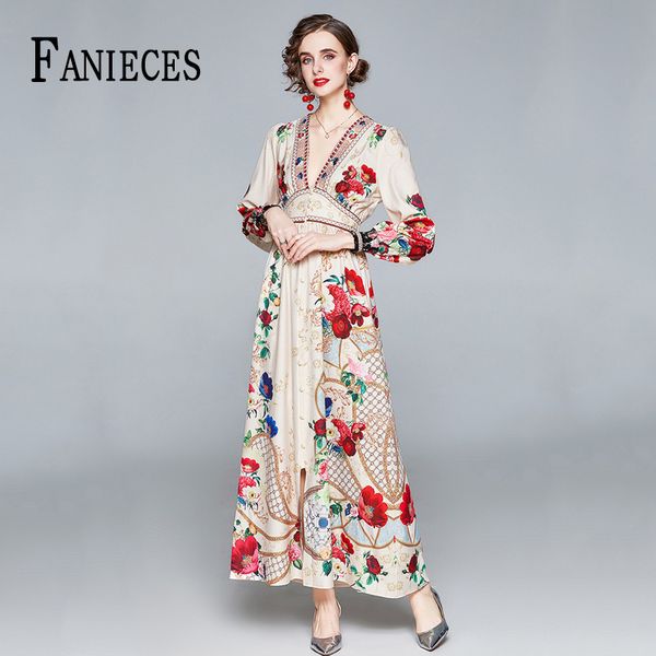 autumn runway designer flower maxi dress woman long sleeve floral print elastic waist holiday dresses 210520, Black;gray
autumn runway designer flower maxi dress woman long sleeve floral print elastic waist holiday dresses 210520, Black;gray