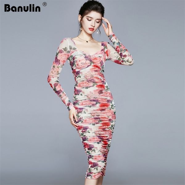 banulin floral printed mesh dress women long sleeve sheath midi party dresses female fashion clothes spring 210603, Black;gray
banulin floral printed mesh dress women long sleeve sheath midi party dresses female fashion clothes spring 210603, Black;gray