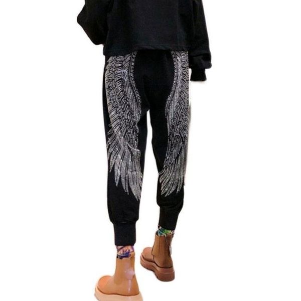 autumn vintage pant heavy industry rhinestone harem pants fashion elastic waist high loose casual trousers women women's & capris, Black;white
autumn vintage pant heavy industry rhinestone harem pants fashion elastic waist high loose casual trousers women women's & capris, Black;white