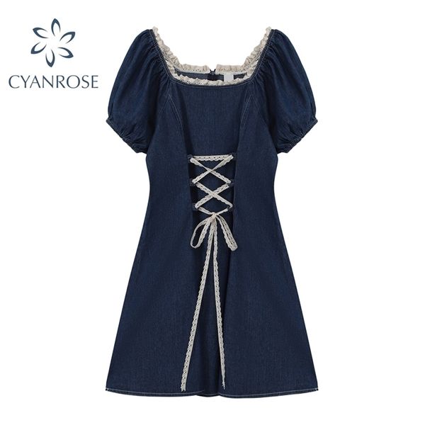 blue crop denim dress women short sleeve high waist drawstring lace-up mori girl jean frocks ruffle retro summer y2k vestidos 210515, Black;gray
blue crop denim dress women short sleeve high waist drawstring lace-up mori girl jean frocks ruffle retro summer y2k vestidos 210515, Black;gray