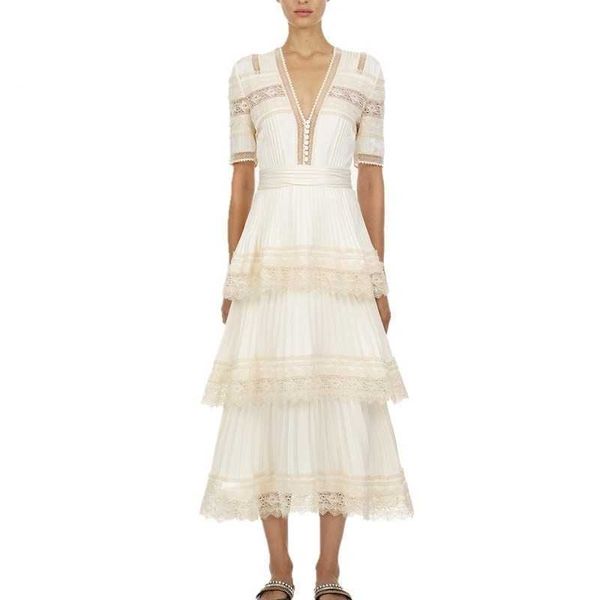 zawfl self portrait designer dress fashion white lace ladies v neck short sleeve ruffles long dress 210525, Black;gray
zawfl self portrait designer dress fashion white lace ladies v neck short sleeve ruffles long dress 210525, Black;gray