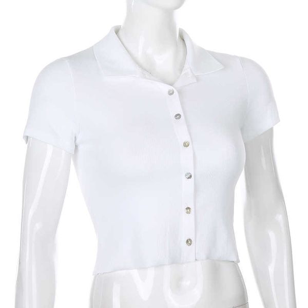 sweetown white solid ribbed y2k t-shirts short sleeve summer clothes for women turn down collar slim basic button tee shirt, Black;white
sweetown white solid ribbed y2k t-shirts short sleeve summer clothes for women turn down collar slim basic button tee shirt, Black;white