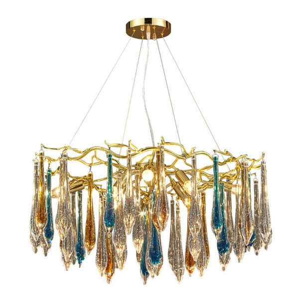 chandeliers creative nordic crystal led indoor lighting living dinning room ceiling for home deoration hanging lamps
