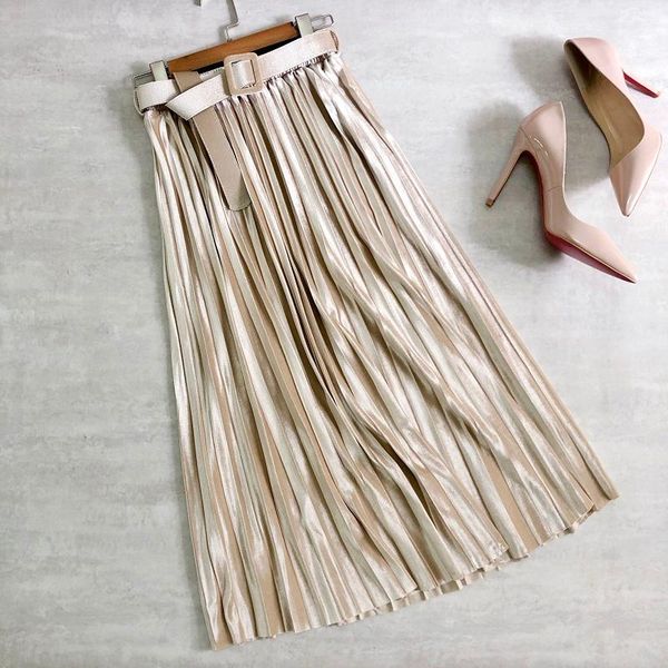 skirts women winter belt pleated velvet metallic color shiny midi sashes office lady solid empire clothes, Black
skirts women winter belt pleated velvet metallic color shiny midi sashes office lady solid empire clothes, Black