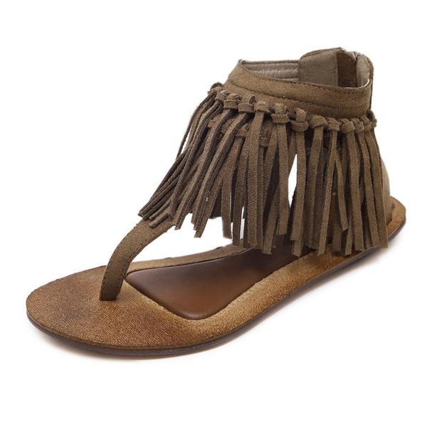 sandalia feminina summer women sandals vintage fashion flat shoes female ladies tassel faux suede ankle strap flip flops, Black
sandalia feminina summer women sandals vintage fashion flat shoes female ladies tassel faux suede ankle strap flip flops, Black