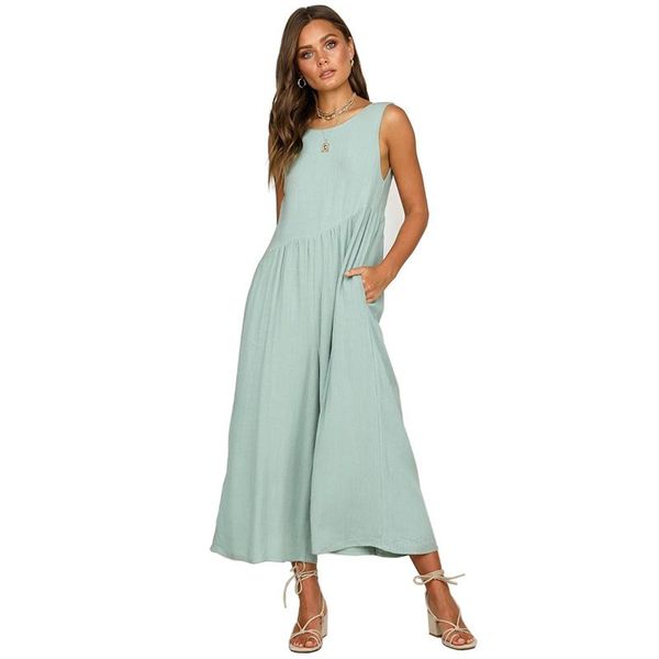 backless pleated women jumpsuit sleeveless o neck wide leg loose casual female body overalls pants women's jumpsuits & rompers, Black;white
backless pleated women jumpsuit sleeveless o neck wide leg loose casual female body overalls pants women's jumpsuits & rompers, Black;white