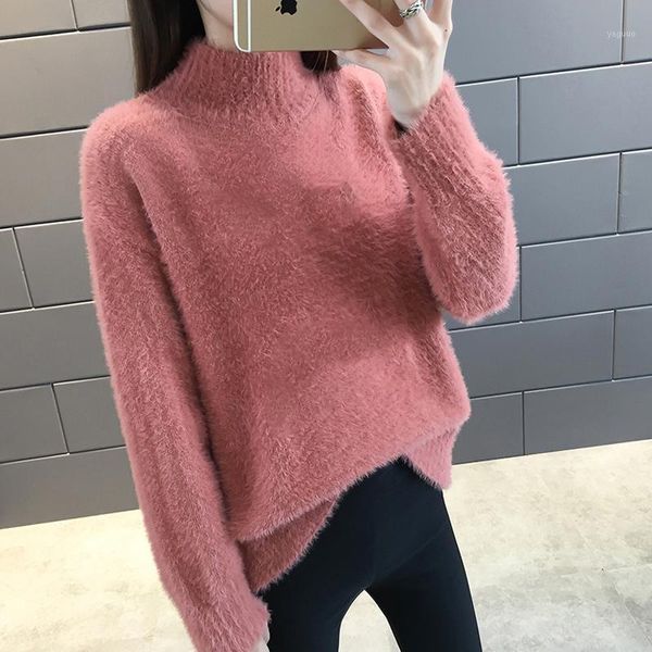 colors women long solid thick pullover winter turtleneck mohair knitwear warm with sleeve sweaters for ladies, White;black
colors women long solid thick pullover winter turtleneck mohair knitwear warm with sleeve sweaters for ladies, White;black