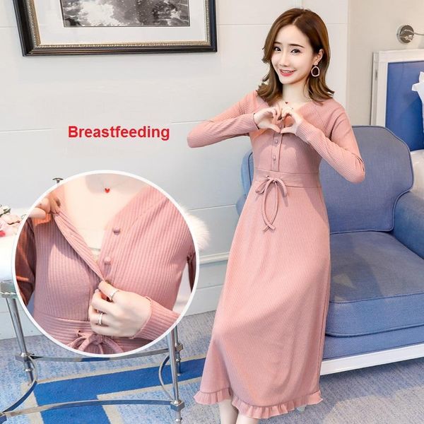 maternity dresses spring moms slim nursing long dress autumn drawstring sashes cotton for pregnant women breastfeeding, White
maternity dresses spring moms slim nursing long dress autumn drawstring sashes cotton for pregnant women breastfeeding, White