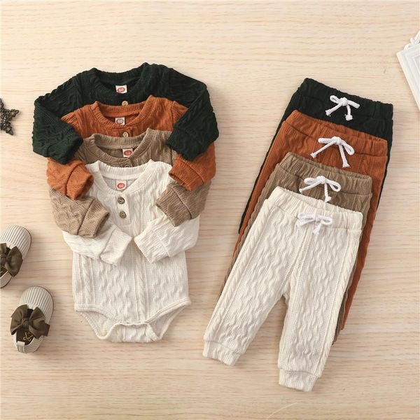 clothing sets baby boys girls romper pants suit, long sleeve round neck button sweater knitting casual trousers for autumn winter, White
clothing sets baby boys girls romper pants suit, long sleeve round neck button sweater knitting casual trousers for autumn winter, White