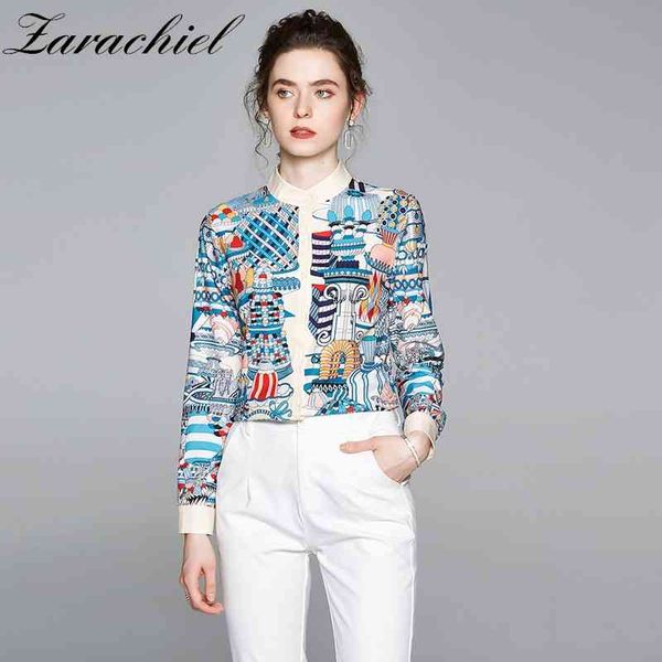 women's spring summer cartoon printting blouses long sleeve shirts female slim stand single-breasted blusa feminina 210416, White
women's spring summer cartoon printting blouses long sleeve shirts female slim stand single-breasted blusa feminina 210416, White