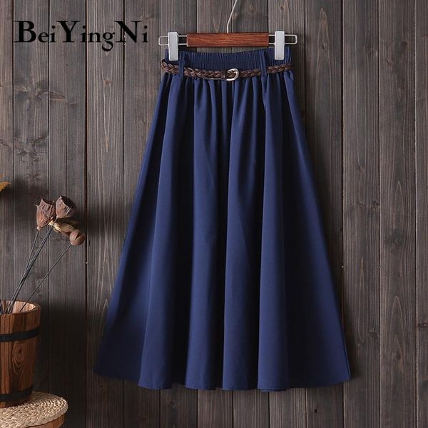 skirts beiyingni woman skirt with belt vintage a line solid retro bow tie preppy big swing black high waist saias falda jupe robe
skirts beiyingni woman skirt with belt vintage a line solid retro bow tie preppy big swing black high waist saias falda jupe robe