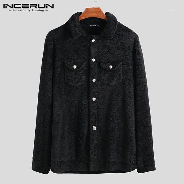 men's jackets incerun men fleece coats long sleeve lapel collar outwear fashion solid color multi pockets leisure buttons warm clothes, Black;brown
men's jackets incerun men fleece coats long sleeve lapel collar outwear fashion solid color multi pockets leisure buttons warm clothes, Black;brown