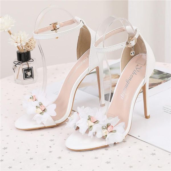 sandals summer ladies white wedding shoes women bridesmaid party dress open toe lace flower decoration ankle strap pumps, Black
sandals summer ladies white wedding shoes women bridesmaid party dress open toe lace flower decoration ankle strap pumps, Black