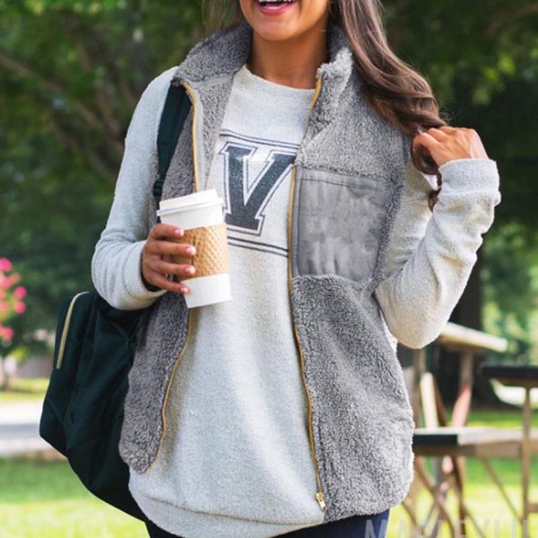 women's vests winter women vest female sleeveless jacket outwear casual coat faux fur zipper fashion slim, Black;white
women's vests winter women vest female sleeveless jacket outwear casual coat faux fur zipper fashion slim, Black;white