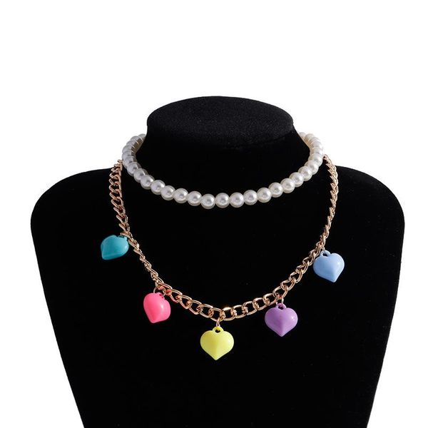 pendant necklaces 2pcs cute colorful acrylic love heart necklace friendship women valentines gifts punk pearl party, Silver
pendant necklaces 2pcs cute colorful acrylic love heart necklace friendship women valentines gifts punk pearl party, Silver