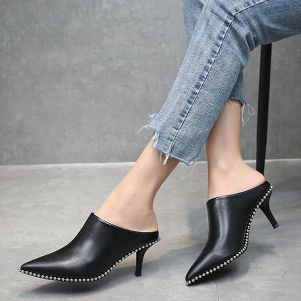 slippers ins luxury women pumps rivets designer summer shoes woman mules pointed toe ladies slides high heels zapatos de mujer, Black
slippers ins luxury women pumps rivets designer summer shoes woman mules pointed toe ladies slides high heels zapatos de mujer, Black