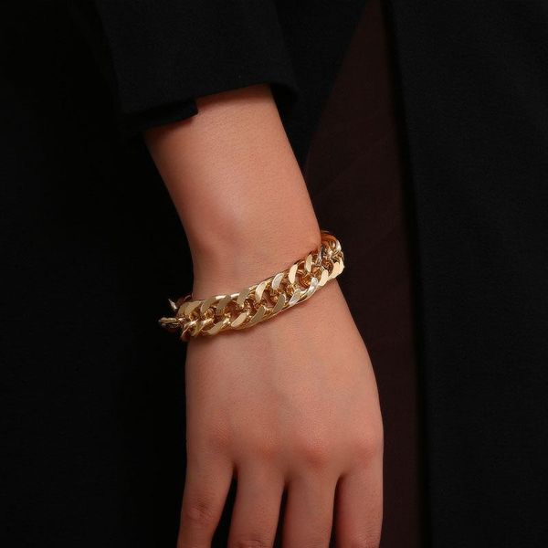 link, chain vintage punk charm bracelets for women metal thunder link gold color braclets fashion men on hand jewelry, Black
link, chain vintage punk charm bracelets for women metal thunder link gold color braclets fashion men on hand jewelry, Black