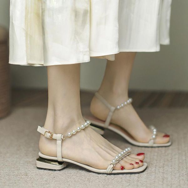 summer women pu leather pearl decoration ankle straps sandals female square toe low heels rome dress flat shoes, Black
summer women pu leather pearl decoration ankle straps sandals female square toe low heels rome dress flat shoes, Black