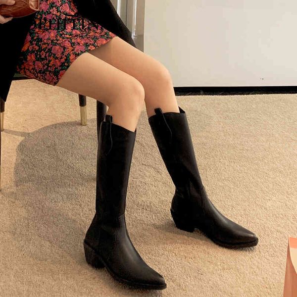 sophitina knee-high women boots casual genuine leather zipper slip-on lady boots pointed toe mid heel fashion female shoes so909 210513, Black
sophitina knee-high women boots casual genuine leather zipper slip-on lady boots pointed toe mid heel fashion female shoes so909 210513, Black