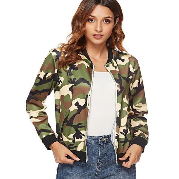 women's jackets womens camouflage bomber jacket autumn spring streetwear fashion thin outerwear coats, Black;brown
women's jackets womens camouflage bomber jacket autumn spring streetwear fashion thin outerwear coats, Black;brown