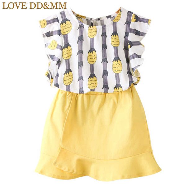 love dd&mm girls sets explosion kid's wear girls pineapple print vertical stripe + pure color pack hips skirt set 210715, White
love dd&mm girls sets explosion kid's wear girls pineapple print vertical stripe + pure color pack hips skirt set 210715, White