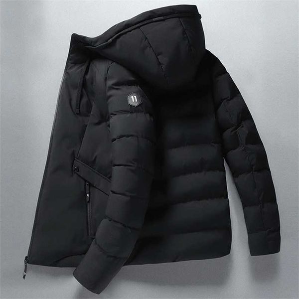 men winter casual thick warm waterproof jacket parkas men autumn outwear windproof hat hooded parkas jacket men 211014, Black
men winter casual thick warm waterproof jacket parkas men autumn outwear windproof hat hooded parkas jacket men 211014, Black