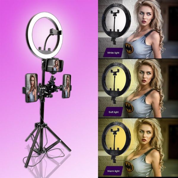 10inch 26cm pography dimmable led selfie ring light youtube video live po studio lamp with phone holder usb plug tripod flash heads
10inch 26cm pography dimmable led selfie ring light youtube video live po studio lamp with phone holder usb plug tripod flash heads