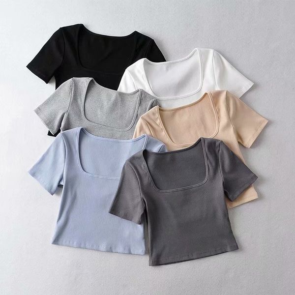 women's t-shirt summer cropped short sleeve t shirts pure color high waist white tees female streetwear 1efj
women's t-shirt summer cropped short sleeve t shirts pure color high waist white tees female streetwear 1efj