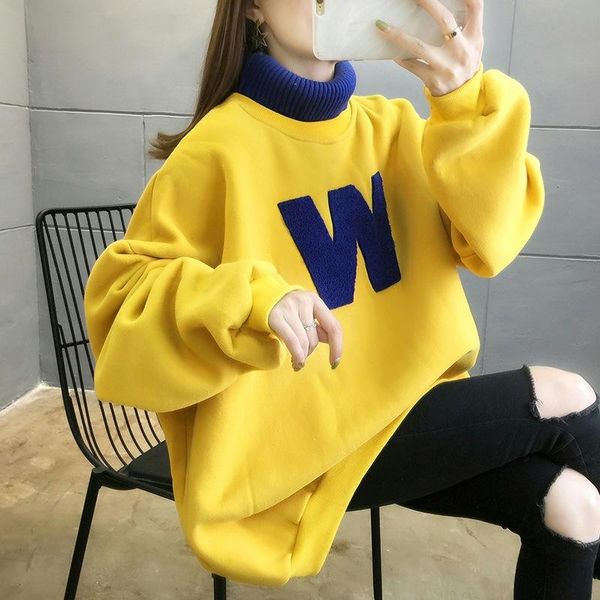 women's hoodies & sweatshirts turtleneck sweater women autumn winter 2021 korean version of loose blouse thickened plus fleece jacket m, Black
women's hoodies & sweatshirts turtleneck sweater women autumn winter 2021 korean version of loose blouse thickened plus fleece jacket m, Black