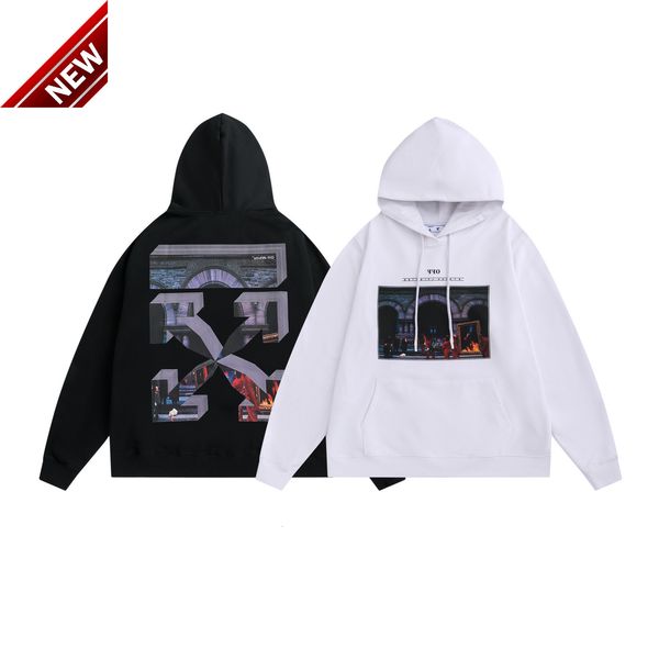 2021 off winter autumn and new oil painting arrow cross series loose hooded sweater male, Black
2021 off winter autumn and new oil painting arrow cross series loose hooded sweater male, Black