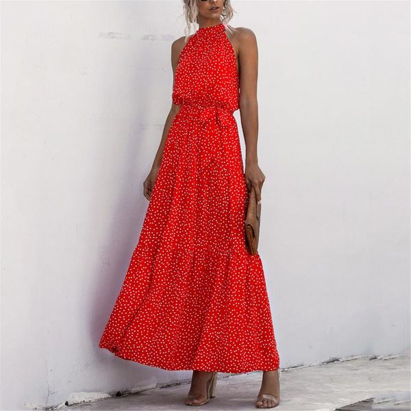 casual dresses summer long dress polka dot black halter strapless 2021 dark blue sundress vacation clothes for women, Black;gray
casual dresses summer long dress polka dot black halter strapless 2021 dark blue sundress vacation clothes for women, Black;gray