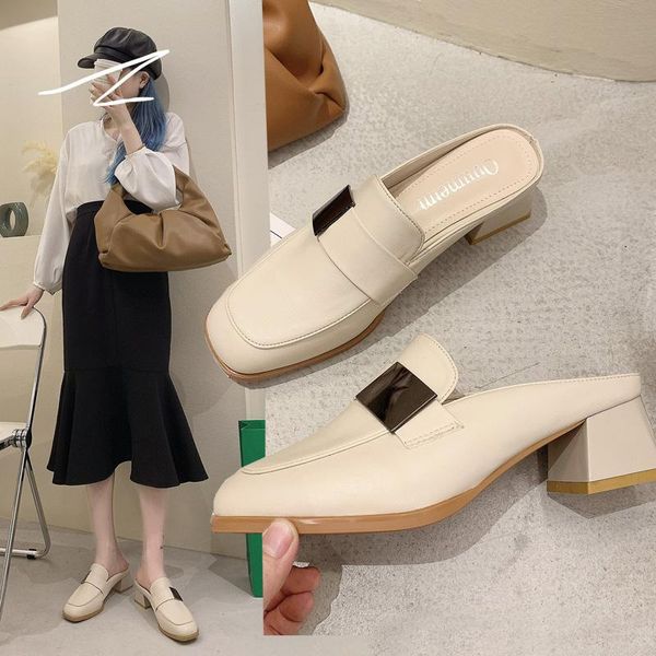female shoes square heel slippers casual rivet loafers slides med cover toe 2021 block luxury summer pu hoof heels rubber basic, Black
female shoes square heel slippers casual rivet loafers slides med cover toe 2021 block luxury summer pu hoof heels rubber basic, Black