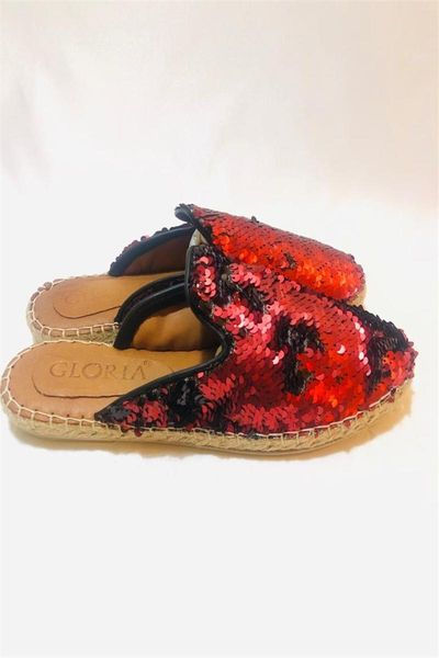slippers black red sequined leather
slippers black red sequined leather