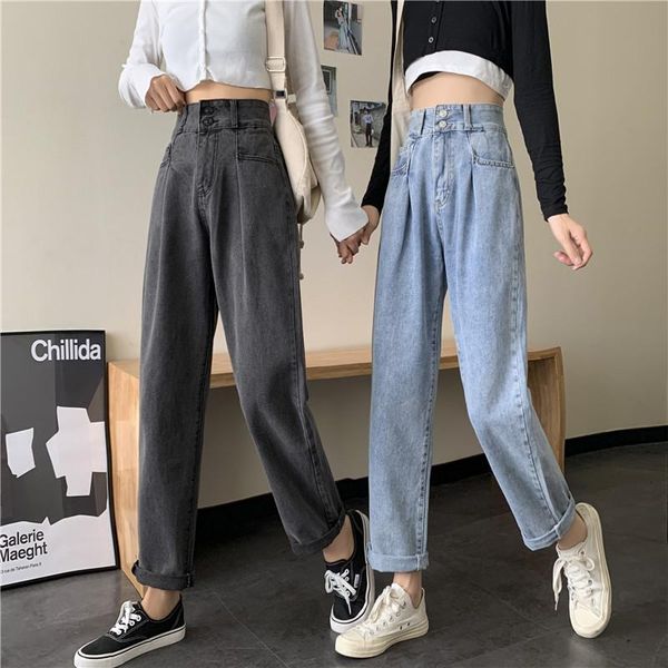 wide leg jeans women cotton denim pants high waist loose clothing trouser vintage streetwear fashion 2021 boyfriend women's, Blue 
wide leg jeans women cotton denim pants high waist loose clothing trouser vintage streetwear fashion 2021 boyfriend women's, Blue