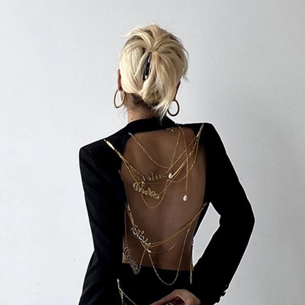 women's suits & blazers kawaii design sense of heavy industry chain letter sequined backless suit women thin coat street kroean up2, White;black
women's suits & blazers kawaii design sense of heavy industry chain letter sequined backless suit women thin coat street kroean up2, White;black