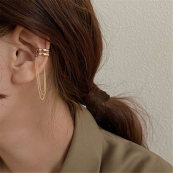 korean chain bone ins the same mori indifference style no hole tassel earrings ear clip girl, Black
korean chain bone ins the same mori indifference style no hole tassel earrings ear clip girl, Black