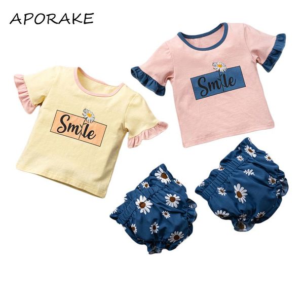 clothing sets 2021 0-3y summer baby girl smile letter print ruffle short sleeve t-shirt+daisy triangles shorts sweet 2pcs set, White
clothing sets 2021 0-3y summer baby girl smile letter print ruffle short sleeve t-shirt+daisy triangles shorts sweet 2pcs set, White
