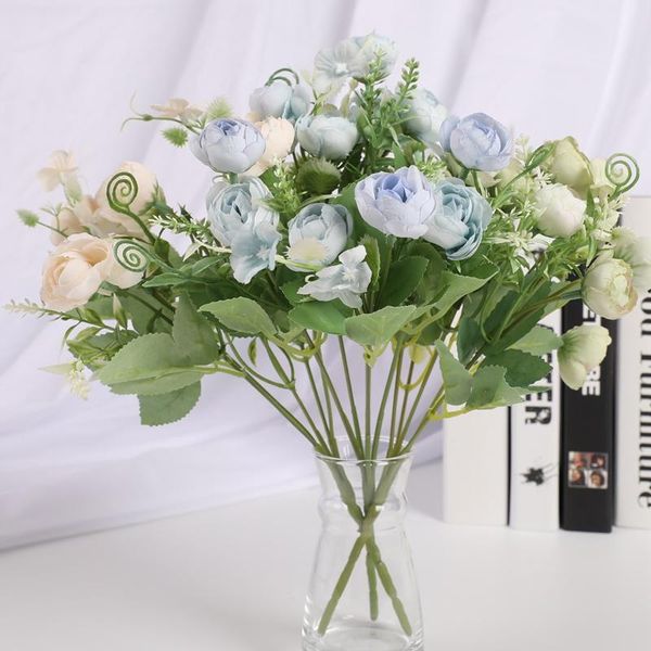 decorative flowers & wreaths 1 bouquet artificial flower silk tea rose fake diy family wedding decoration indoor vase deskgarden
decorative flowers & wreaths 1 bouquet artificial flower silk tea rose fake diy family wedding decoration indoor vase deskgarden