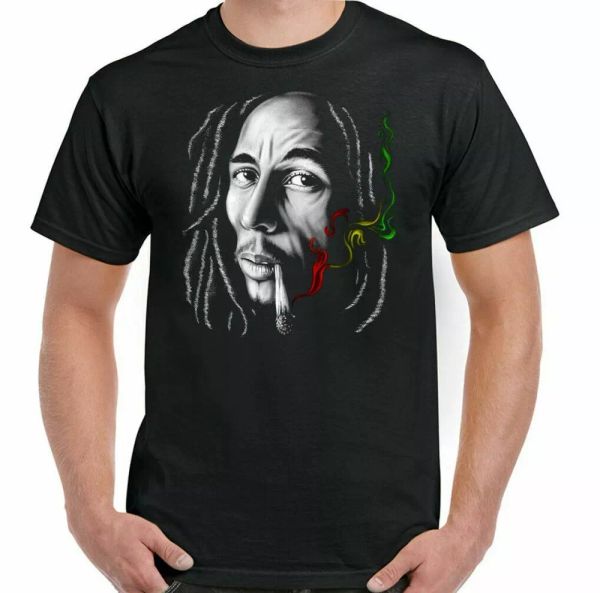 bob marley mens t-shirt reggae joint smoke music and the wailers cjamaica grass, White;black
bob marley mens t-shirt reggae joint smoke music and the wailers cjamaica grass, White;black