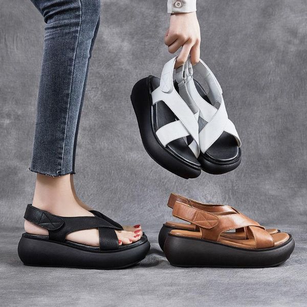 sandals women ethnic style summer thick-soled wild flat-bottomed slope with retro casual cross roman shoes, Black
sandals women ethnic style summer thick-soled wild flat-bottomed slope with retro casual cross roman shoes, Black