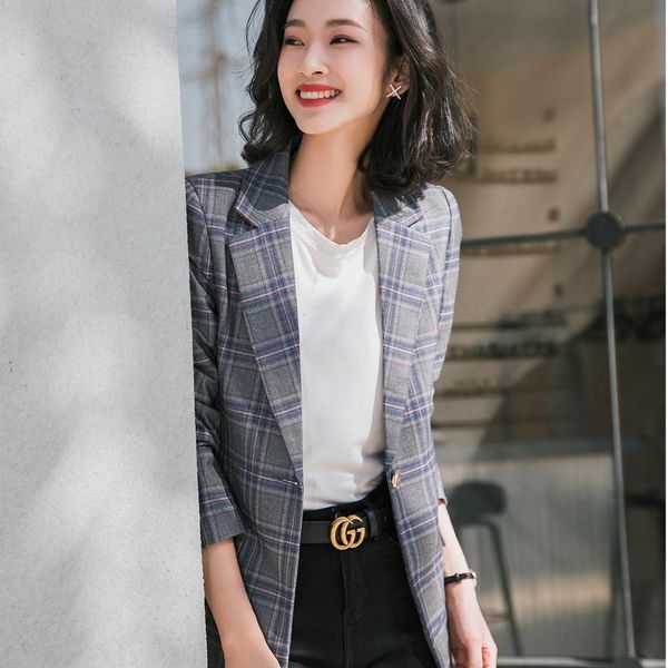 suit suit single button long female blazer purple green plaid heavy fabric coats outerwear autumn winter coat, White;black
suit suit single button long female blazer purple green plaid heavy fabric coats outerwear autumn winter coat, White;black