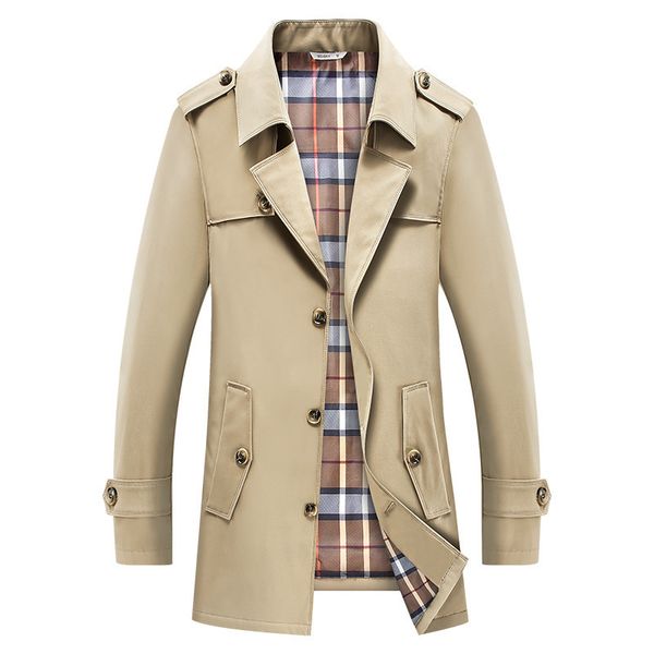 fashion trench coat autumn and winter 2021 large windbreaker men's medium length business jacket, Tan;black
fashion trench coat autumn and winter 2021 large windbreaker men's medium length business jacket, Tan;black
